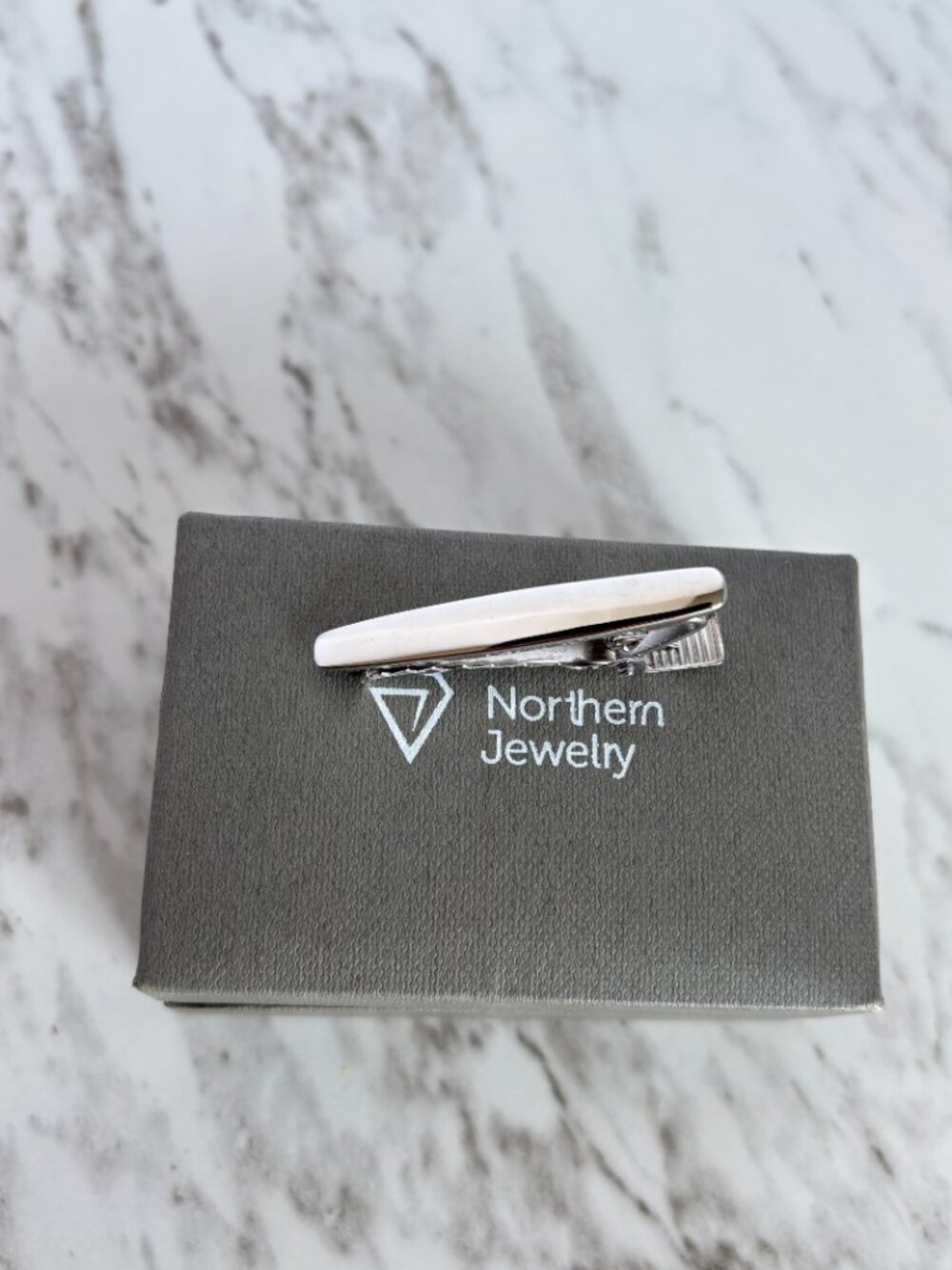 Sterling Silver Tie Clip 1.5" with Box & Polishing Cloth